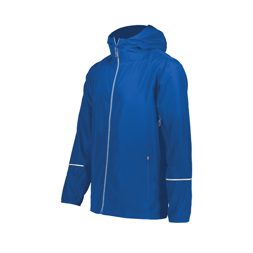 [229582-RYL-AXS-LOGO4] Men's Packable Full Zip Jacket (Adult XS, Royal, Logo 4)