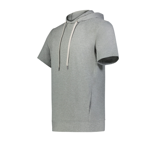 [222605-SIL-YS-LOGO5] YOUTH VENTURA SOFT KNIT SHORT SLEEVE HOODIE (Youth S, Silver, Logo 5)