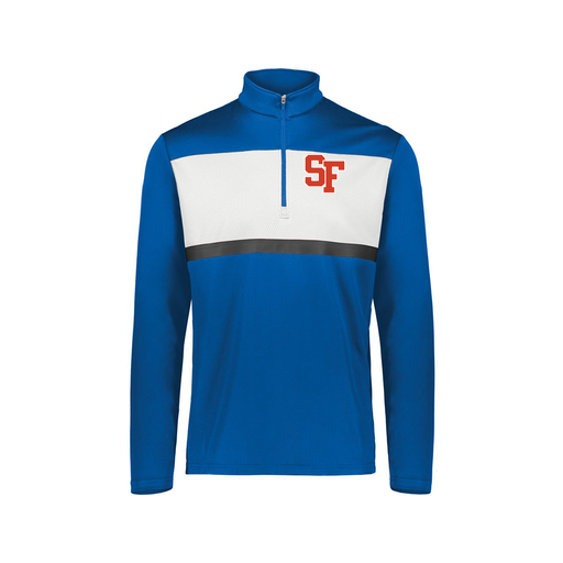 [222691.280.S-LOGO1] Youth Bold 1/4 Zip Pullover (Youth S, Royal, Logo 1)