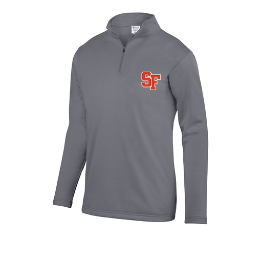 [5508.059.S-LOGO1] Youth Wicking Fleece Pullover (Youth S, Gray, Logo 1)