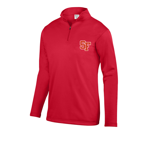 [5508.040.S-LOGO1] Youth Wicking Fleece Pullover (Youth S, Red, Logo 1)