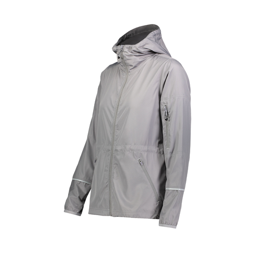 [229782.009.XS-LOGO5] Ladies Packable Full Zip Jacket (Female Adult XS, Silver, Logo 5)